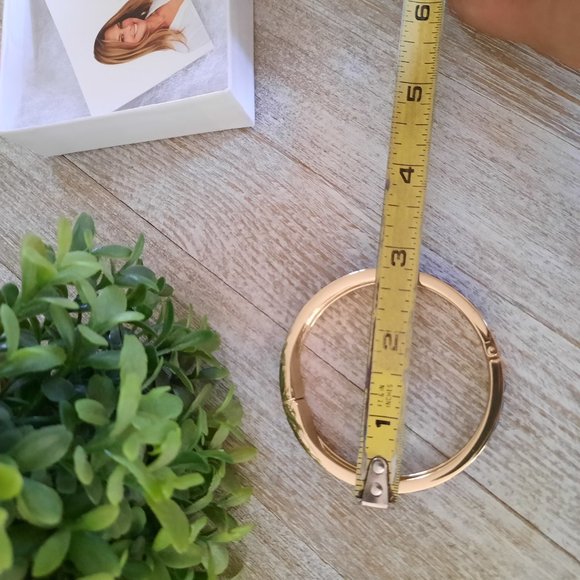 Daniela Swaebe Zaffre Blue Crocodile Inlay Thin Hinge Bangle - Goldtone, New! - Picture 12 of 16